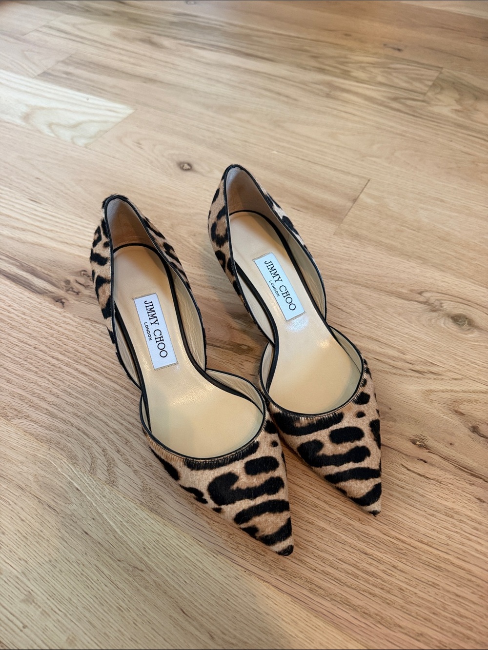 Jimmy Choo Leopard-Print Pointed Toe Pumps Scarlett 50